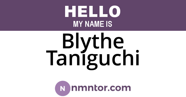 Blythe Taniguchi