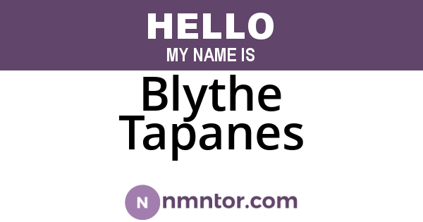 Blythe Tapanes
