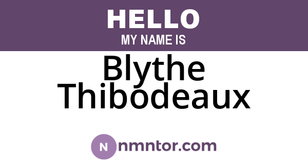 Blythe Thibodeaux