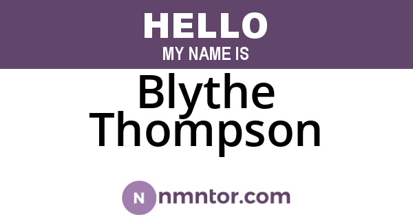 Blythe Thompson