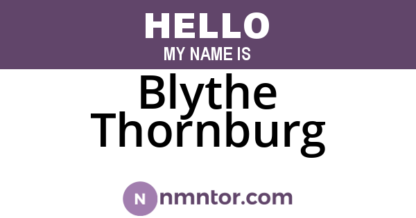 Blythe Thornburg