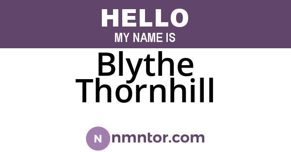 Blythe Thornhill