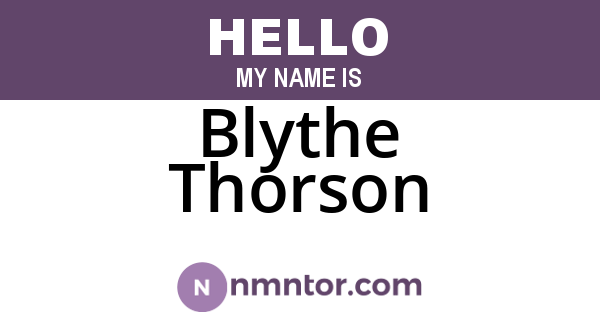 Blythe Thorson
