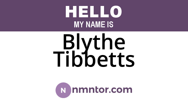 Blythe Tibbetts
