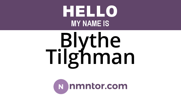 Blythe Tilghman