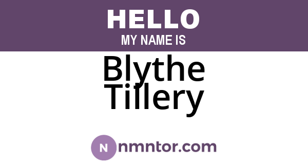 Blythe Tillery