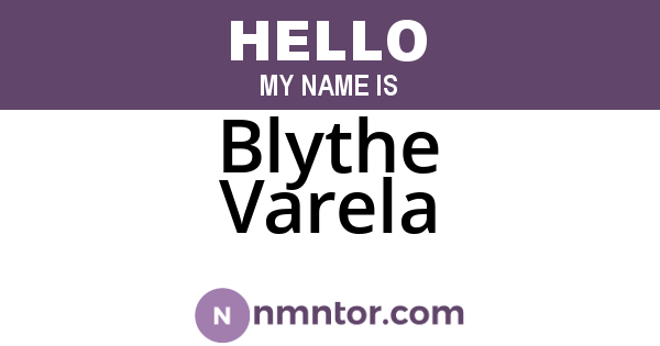 Blythe Varela