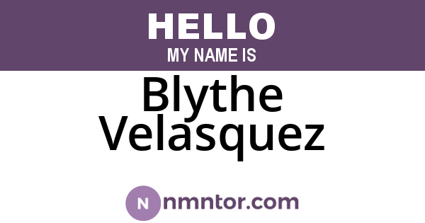 Blythe Velasquez