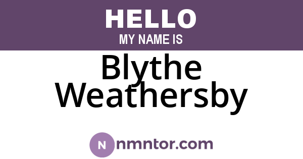 Blythe Weathersby