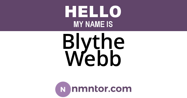 Blythe Webb