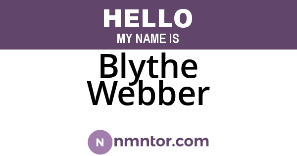 Blythe Webber