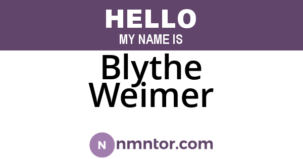 Blythe Weimer