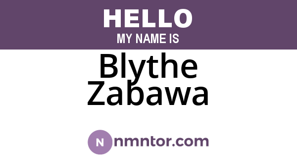 Blythe Zabawa