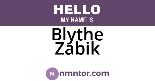 Blythe Zabik