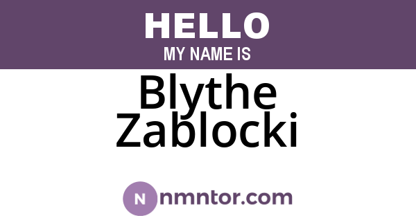 Blythe Zablocki