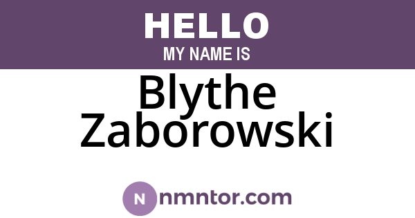 Blythe Zaborowski