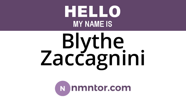 Blythe Zaccagnini