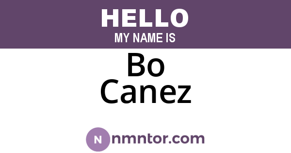 Bo Canez