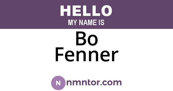 Bo Fenner
