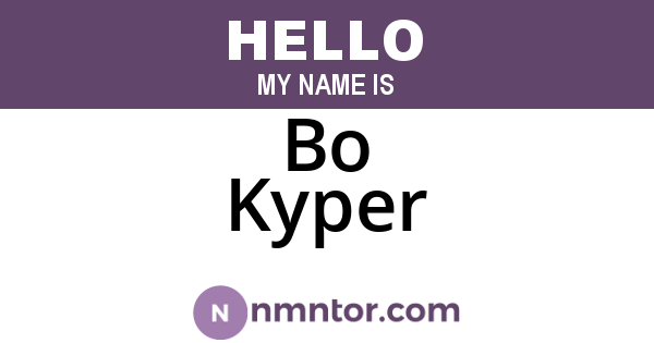 Bo Kyper