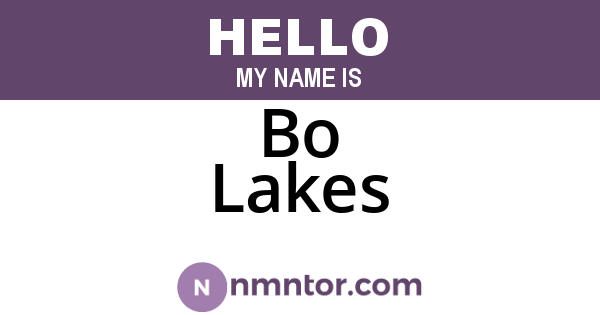 Bo Lakes