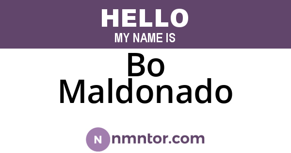 Bo Maldonado