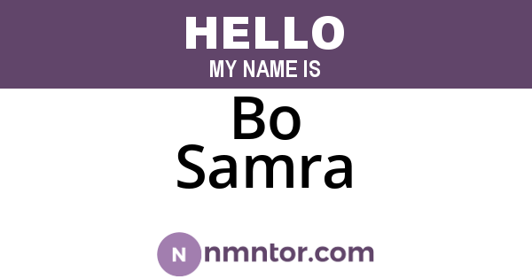 Bo Samra
