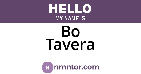 Bo Tavera