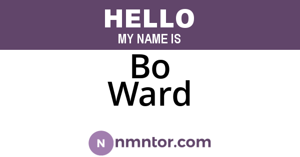 Bo Ward