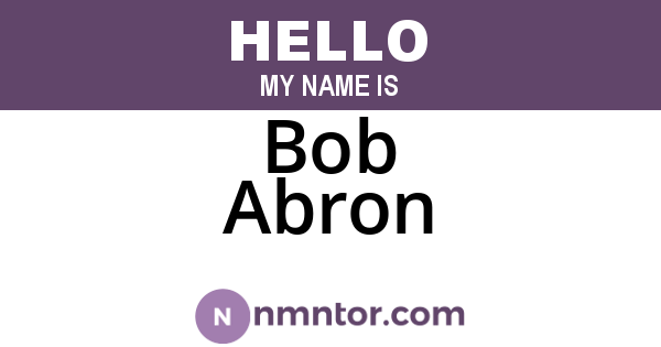 Bob Abron