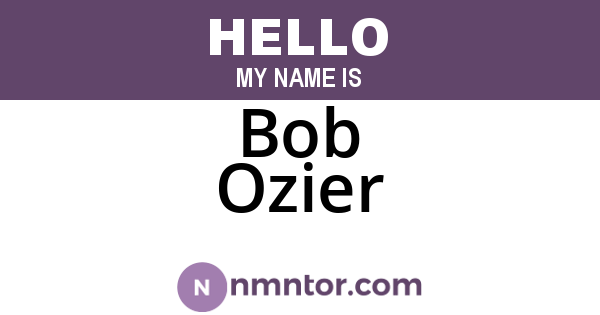 Bob Ozier
