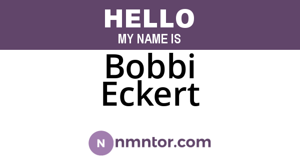 Bobbi Eckert