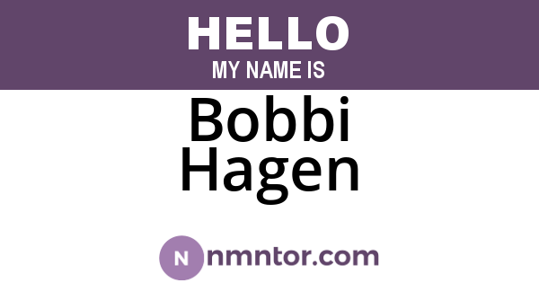 Bobbi Hagen