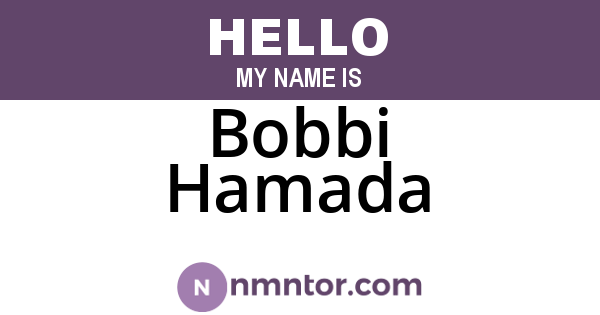 Bobbi Hamada