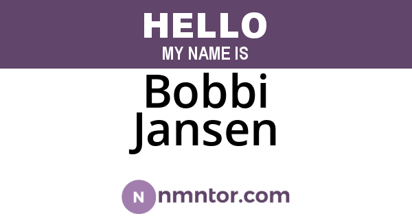 Bobbi Jansen