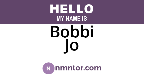 Bobbi Jo