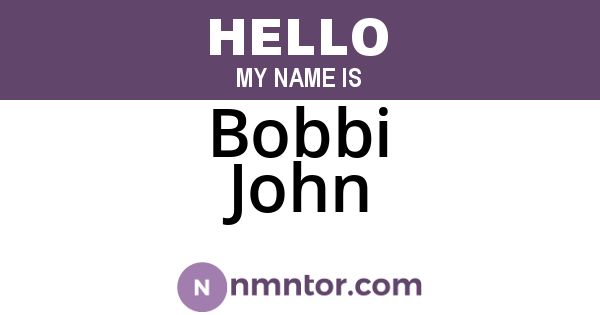 Bobbi John