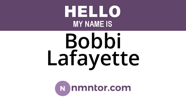 Bobbi Lafayette