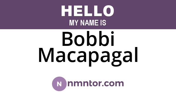 Bobbi Macapagal