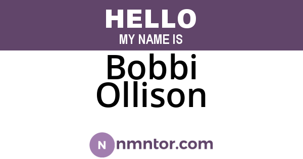Bobbi Ollison