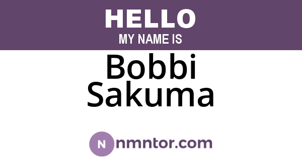 Bobbi Sakuma