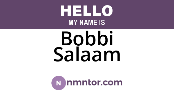 Bobbi Salaam