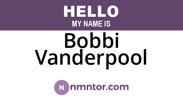 Bobbi Vanderpool