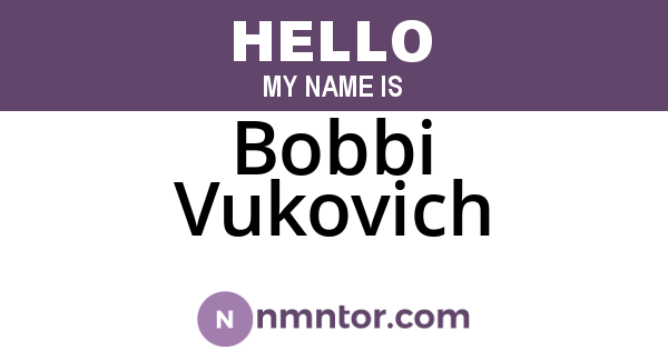 Bobbi Vukovich