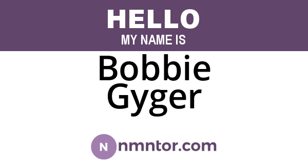 Bobbie Gyger