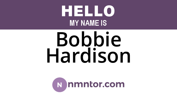 Bobbie Hardison