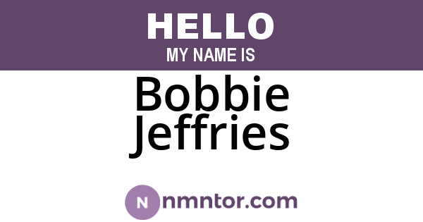 Bobbie Jeffries