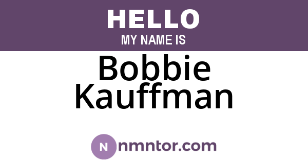 Bobbie Kauffman