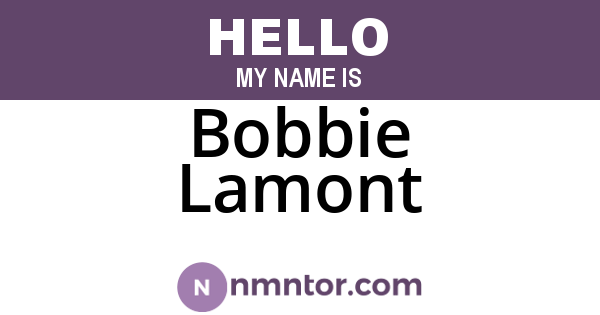 Bobbie Lamont