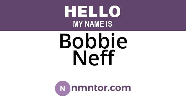 Bobbie Neff